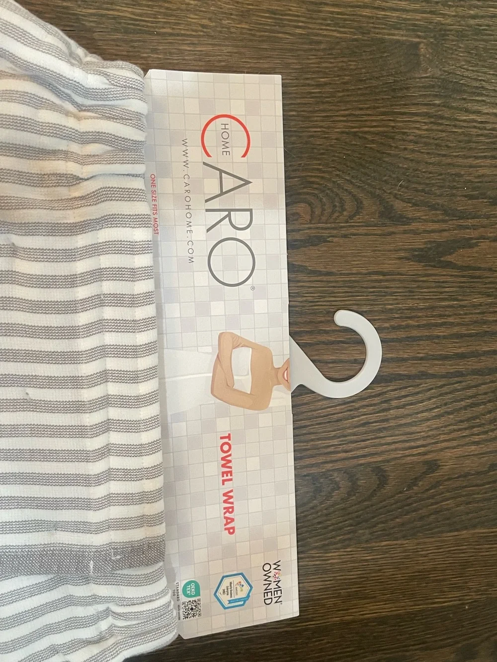 CARO spa towel wrap - velcro closure absorbent and soft 100% Cotton - Brand new